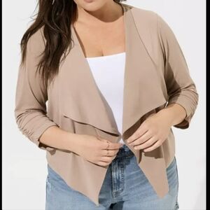 Torrid Size 2 Crepe Drape Front Blazer